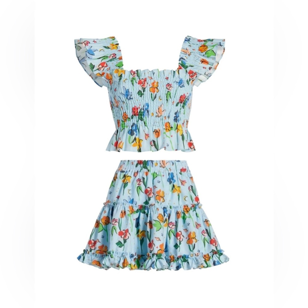 Hill House Home Paz Skirt Set in Space Floral, Size Large